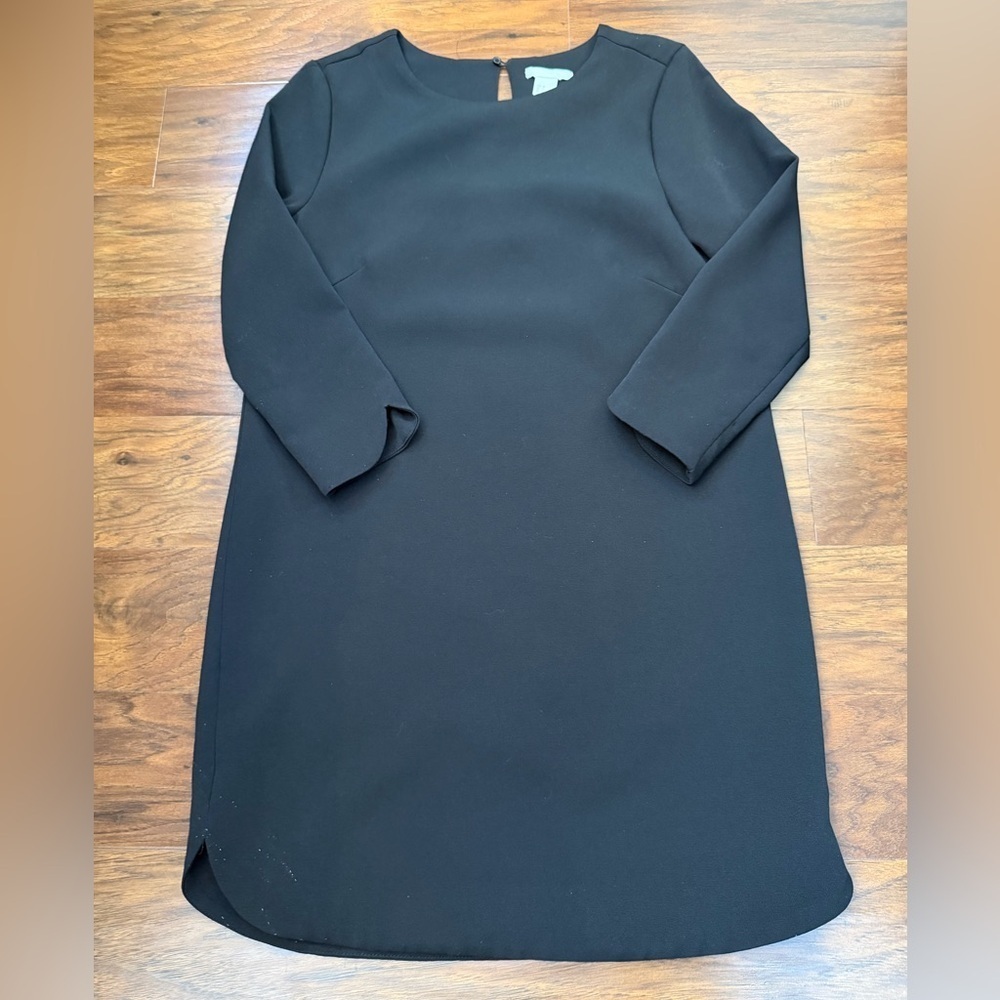 H&M 3/4 Sleeve Black Dress Size 6